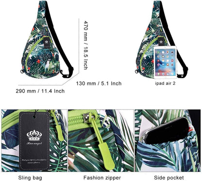 Crossbody Sling Bag for Men & Women Lightweight Waterproof Chest Shoulder Bag for Travel Hiking & Everyday Use