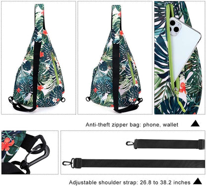 Crossbody Sling Bag for Men & Women Lightweight Waterproof Chest Shoulder Bag for Travel Hiking & Everyday Use