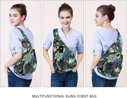 Crossbody Sling Bag for Men & Women Lightweight Waterproof Chest Shoulder Bag for Travel Hiking & Everyday Use