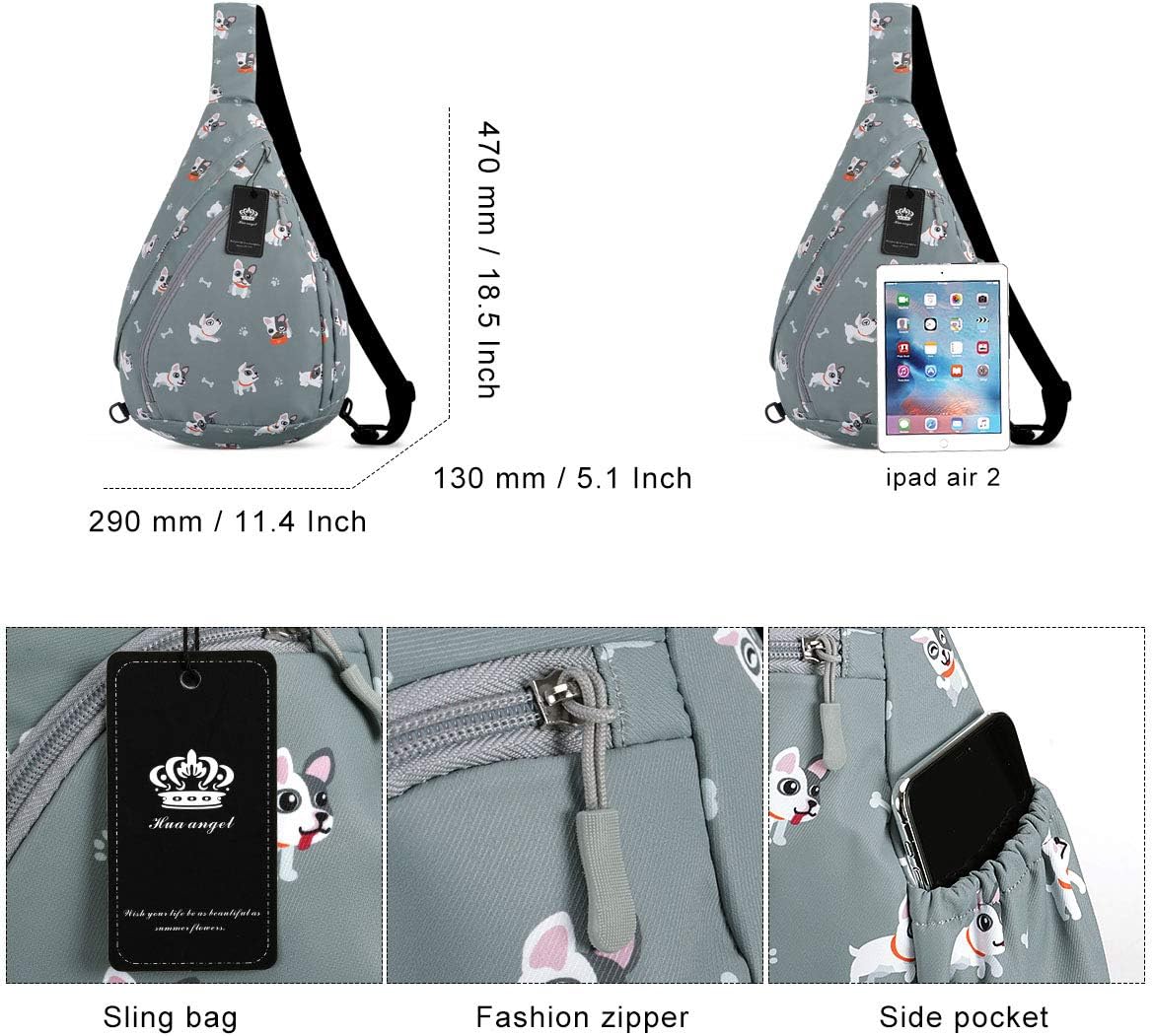 Crossbody Sling Bag for Men & Women Lightweight Waterproof Chest Shoulder Bag for Travel Hiking & Everyday Use