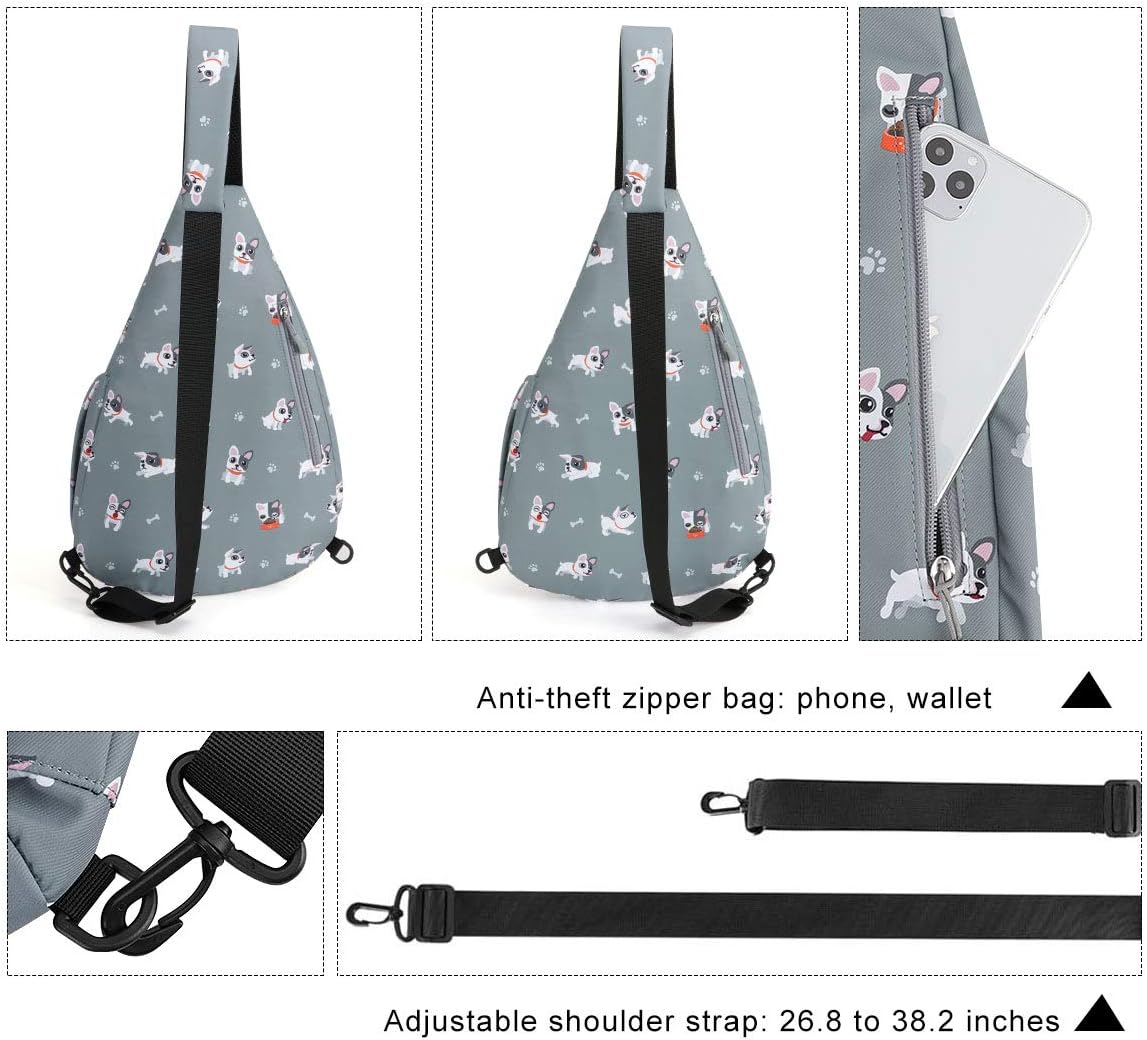 Crossbody Sling Bag for Men & Women Lightweight Waterproof Chest Shoulder Bag for Travel Hiking & Everyday Use