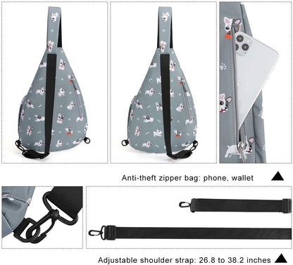 Crossbody Sling Bag for Men & Women Lightweight Waterproof Chest Shoulder Bag for Travel Hiking & Everyday Use