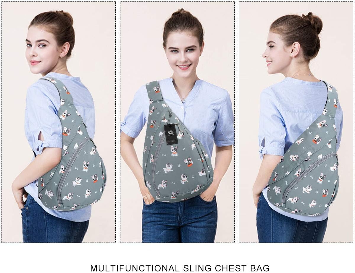 Crossbody Sling Bag for Men & Women Lightweight Waterproof Chest Shoulder Bag for Travel Hiking & Everyday Use