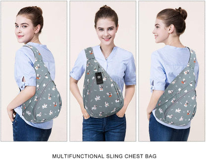 Crossbody Sling Bag for Men & Women Lightweight Waterproof Chest Shoulder Bag for Travel Hiking & Everyday Use