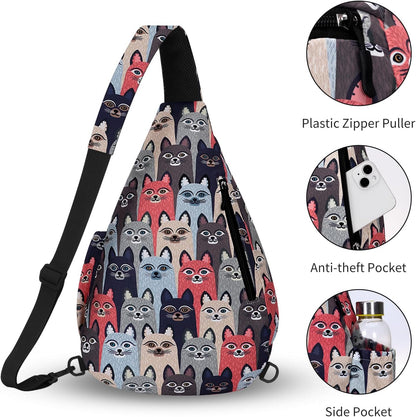 Crossbody Sling Bag for Men & Women Lightweight Waterproof Chest Shoulder Bag for Travel Hiking & Everyday Use