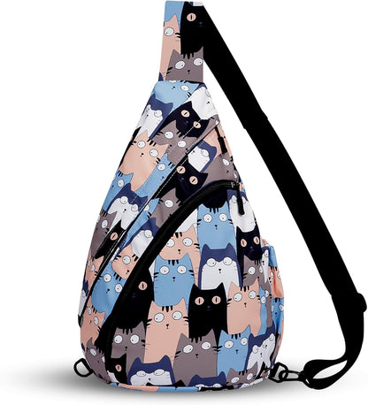 Crossbody Sling Bag for Men & Women Lightweight Waterproof Chest Shoulder Bag for Travel Hiking & Everyday Use