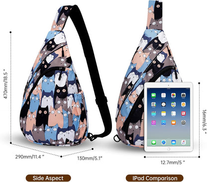 Crossbody Sling Bag for Men & Women Lightweight Waterproof Chest Shoulder Bag for Travel Hiking & Everyday Use