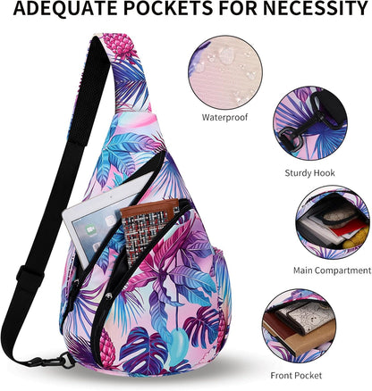 Crossbody Sling Bag for Men & Women Lightweight Waterproof Chest Shoulder Bag for Travel Hiking & Everyday Use