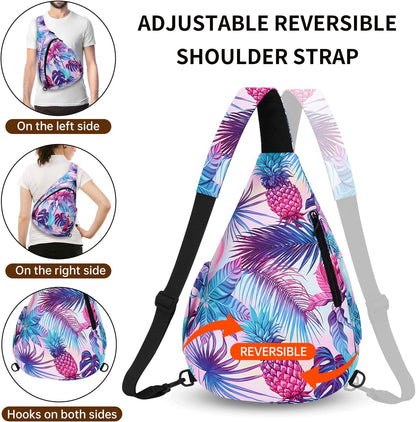 Crossbody Sling Bag for Men & Women Lightweight Waterproof Chest Shoulder Bag for Travel Hiking & Everyday Use