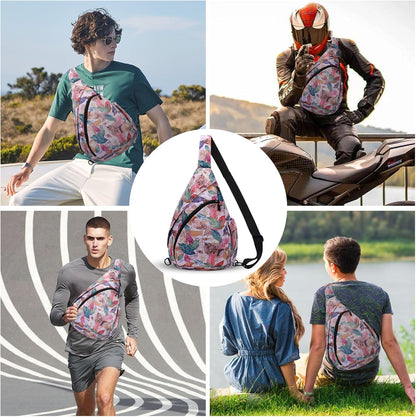 Crossbody Sling Bag for Men & Women Lightweight Waterproof Chest Shoulder Bag for Travel Hiking & Everyday Use