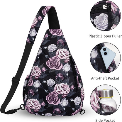 Crossbody Sling Bag for Men & Women Lightweight Waterproof Chest Shoulder Bag for Travel Hiking & Everyday Use