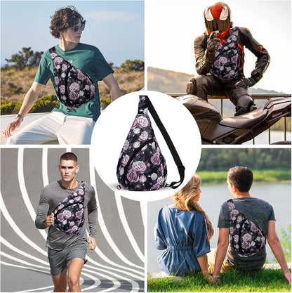 Crossbody Sling Bag for Men & Women Lightweight Waterproof Chest Shoulder Bag for Travel Hiking & Everyday Use