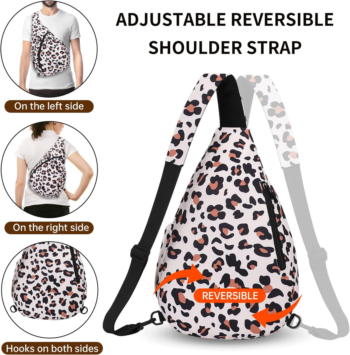 Crossbody Sling Bag for Men & Women Lightweight Waterproof Chest Shoulder Bag for Travel Hiking & Everyday Use