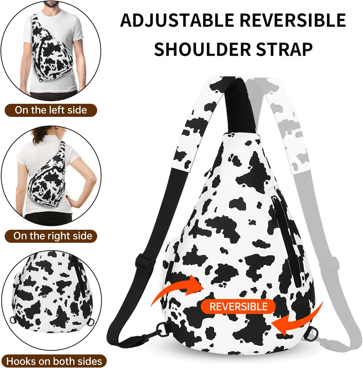 Crossbody Sling Bag for Men & Women Lightweight Waterproof Chest Shoulder Bag for Travel Hiking & Everyday Use