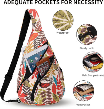 Crossbody Sling Bag for Men & Women Lightweight Waterproof Chest Shoulder Bag for Travel Hiking & Everyday Use