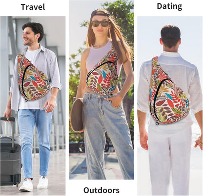 Crossbody Sling Bag for Men & Women Lightweight Waterproof Chest Shoulder Bag for Travel Hiking & Everyday Use