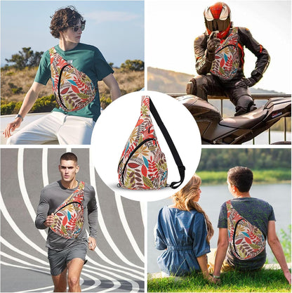 Crossbody Sling Bag for Men & Women Lightweight Waterproof Chest Shoulder Bag for Travel Hiking & Everyday Use