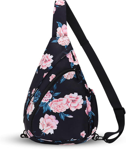 Crossbody Sling Bag for Men & Women Lightweight Waterproof Chest Shoulder Bag for Travel Hiking & Everyday Use