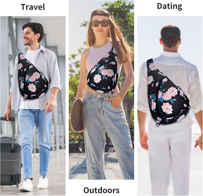 Crossbody Sling Bag for Men & Women Lightweight Waterproof Chest Shoulder Bag for Travel Hiking & Everyday Use