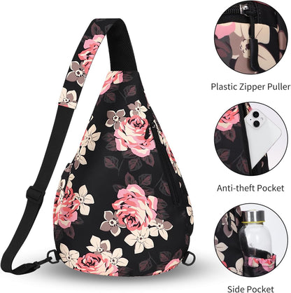 Crossbody Sling Bag for Men & Women Lightweight Waterproof Chest Shoulder Bag for Travel Hiking & Everyday Use