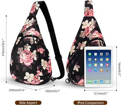 Crossbody Sling Bag for Men & Women Lightweight Waterproof Chest Shoulder Bag for Travel Hiking & Everyday Use