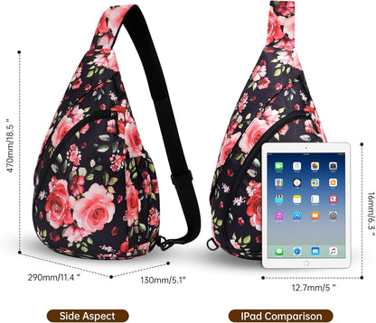 Crossbody Sling Bag for Men & Women Lightweight Waterproof Chest Shoulder Bag for Travel Hiking & Everyday Use