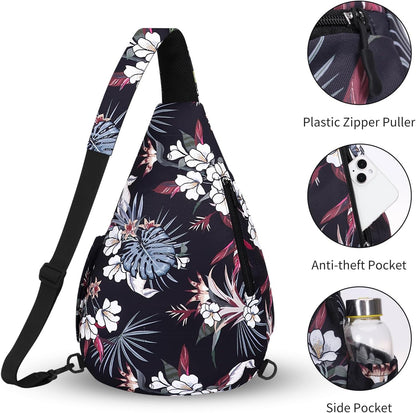 Crossbody Sling Bag for Men & Women Lightweight Waterproof Chest Shoulder Bag for Travel Hiking & Everyday Use