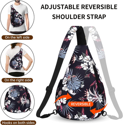 Crossbody Sling Bag for Men & Women Lightweight Waterproof Chest Shoulder Bag for Travel Hiking & Everyday Use
