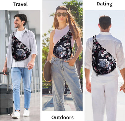 Crossbody Sling Bag for Men & Women Lightweight Waterproof Chest Shoulder Bag for Travel Hiking & Everyday Use