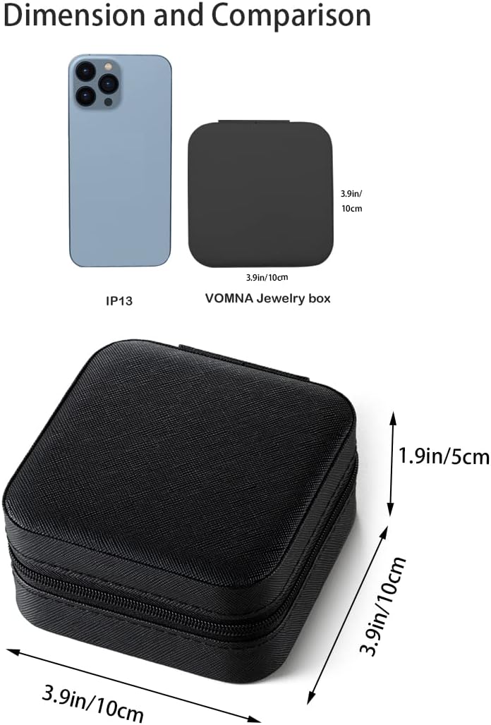 Plush Velvet Jewelry Travel Case,Small Jewelry Box,Traveling Jewelry Organizer,Portable Jewellery Storage Holder for Rings Earrings Necklace Bracelet, for Girls Women | Pink-Mirror
