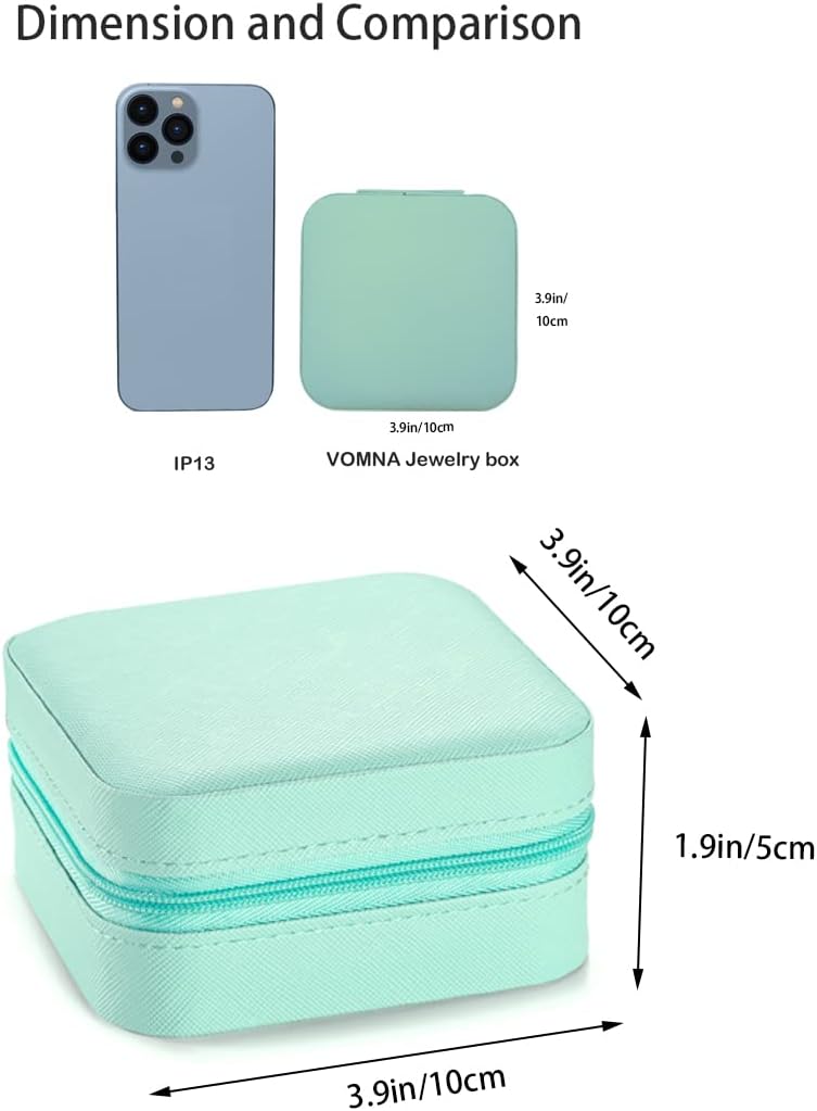 Plush Velvet Jewelry Travel Case,Small Jewelry Box,Traveling Jewelry Organizer,Portable Jewellery Storage Holder for Rings Earrings Necklace Bracelet, for Girls Women | Pink-Mirror