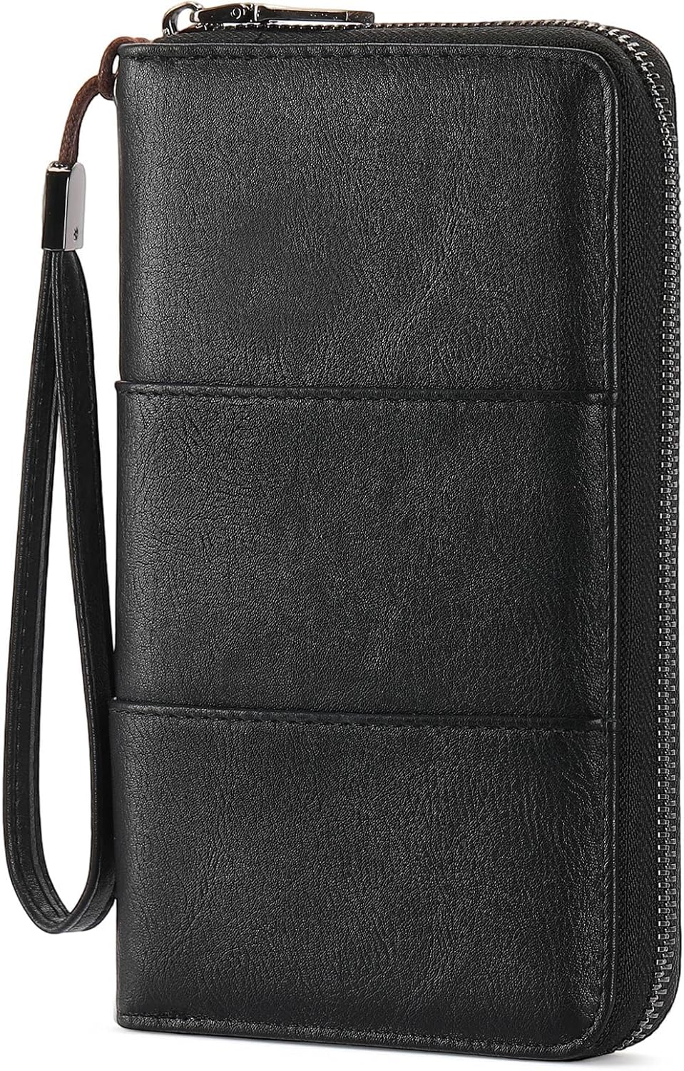 RFID Blocking with Zipper Travel Passport Wallet,Travel Document Organizer for Men and Women Family Holder with Wrist Strap