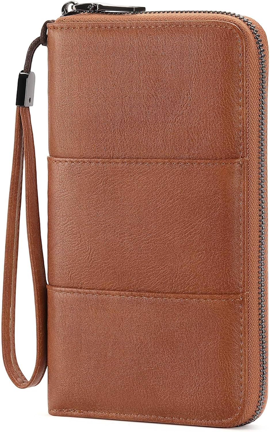 RFID Blocking with Zipper Travel Passport Wallet,Travel Document Organizer for Men and Women Family Holder with Wrist Strap