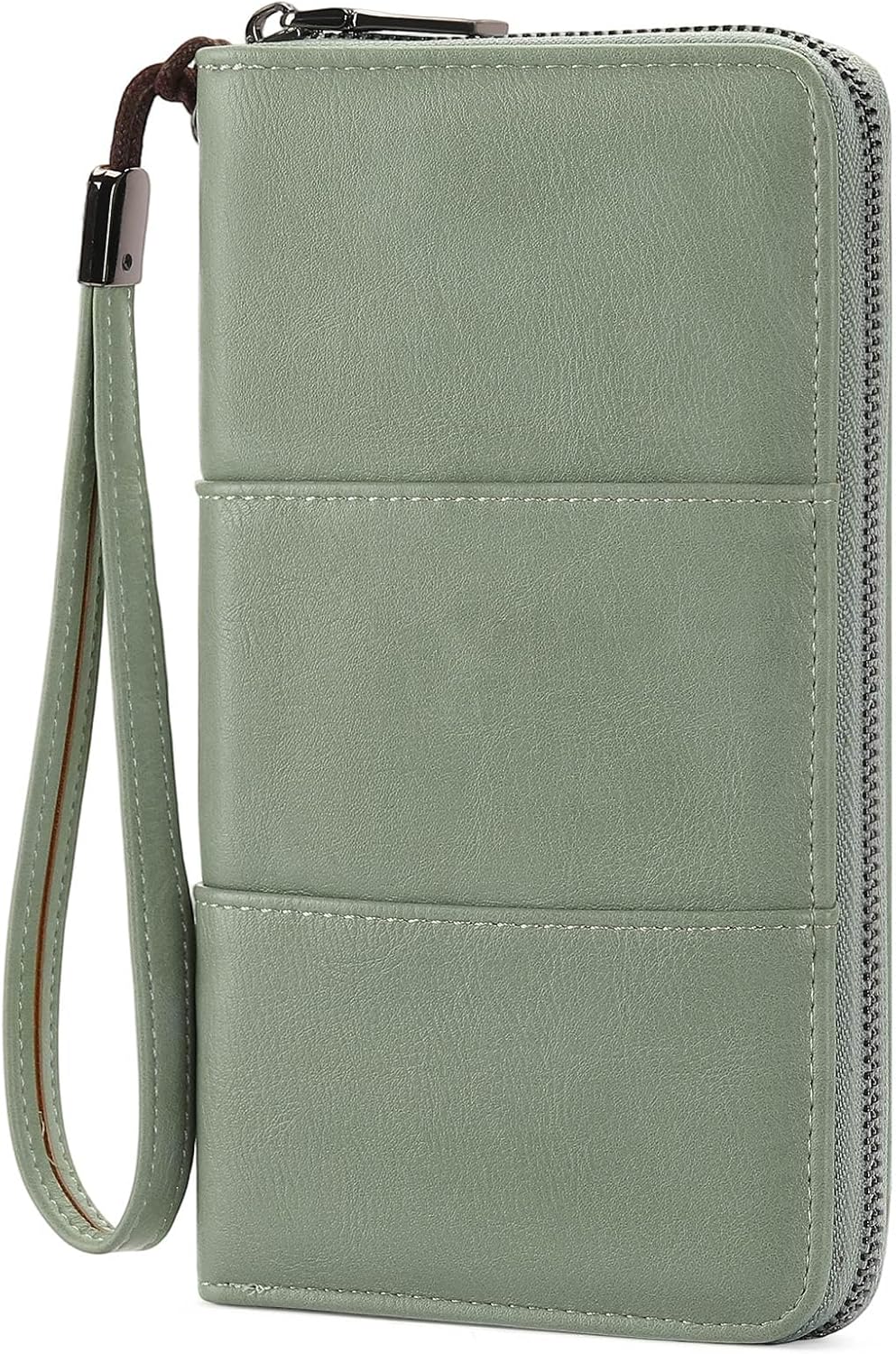 RFID Blocking with Zipper Travel Passport Wallet,Travel Document Organizer for Men and Women Family Holder with Wrist Strap