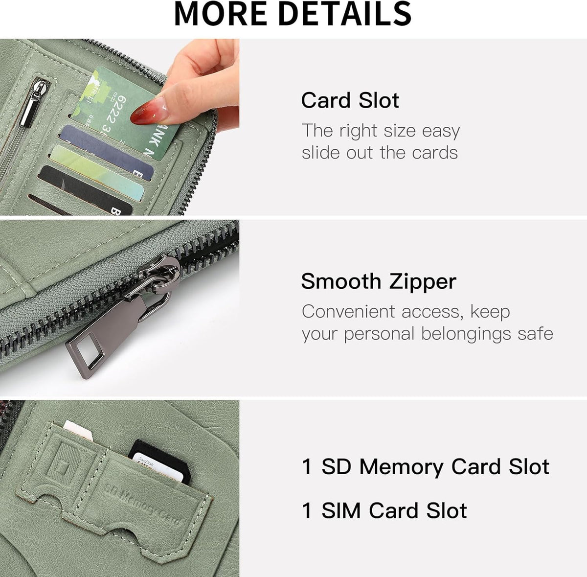RFID Blocking with Zipper Travel Passport Wallet,Travel Document Organizer for Men and Women Family Holder with Wrist Strap