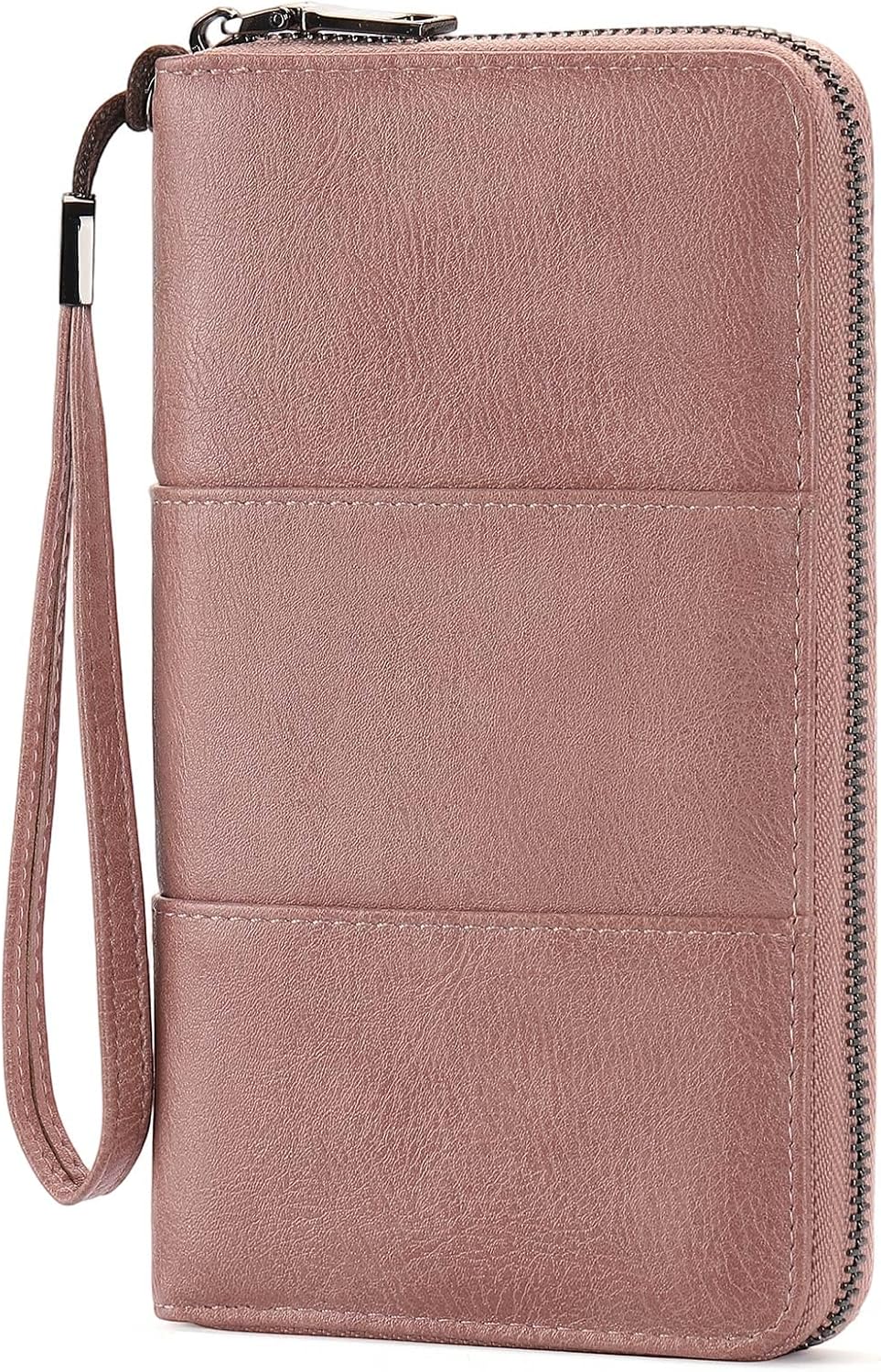 RFID Blocking with Zipper Travel Passport Wallet,Travel Document Organizer for Men and Women Family Holder with Wrist Strap