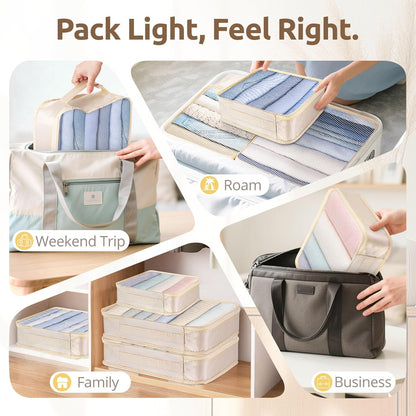 Packing Cubes for Suitcases, 7 Pcs luggage organizer bags with Shoe Bag, 2 Waterproof Travel Toiletry Bags, Travel Cubes for Travel Essentials Travel Accessories