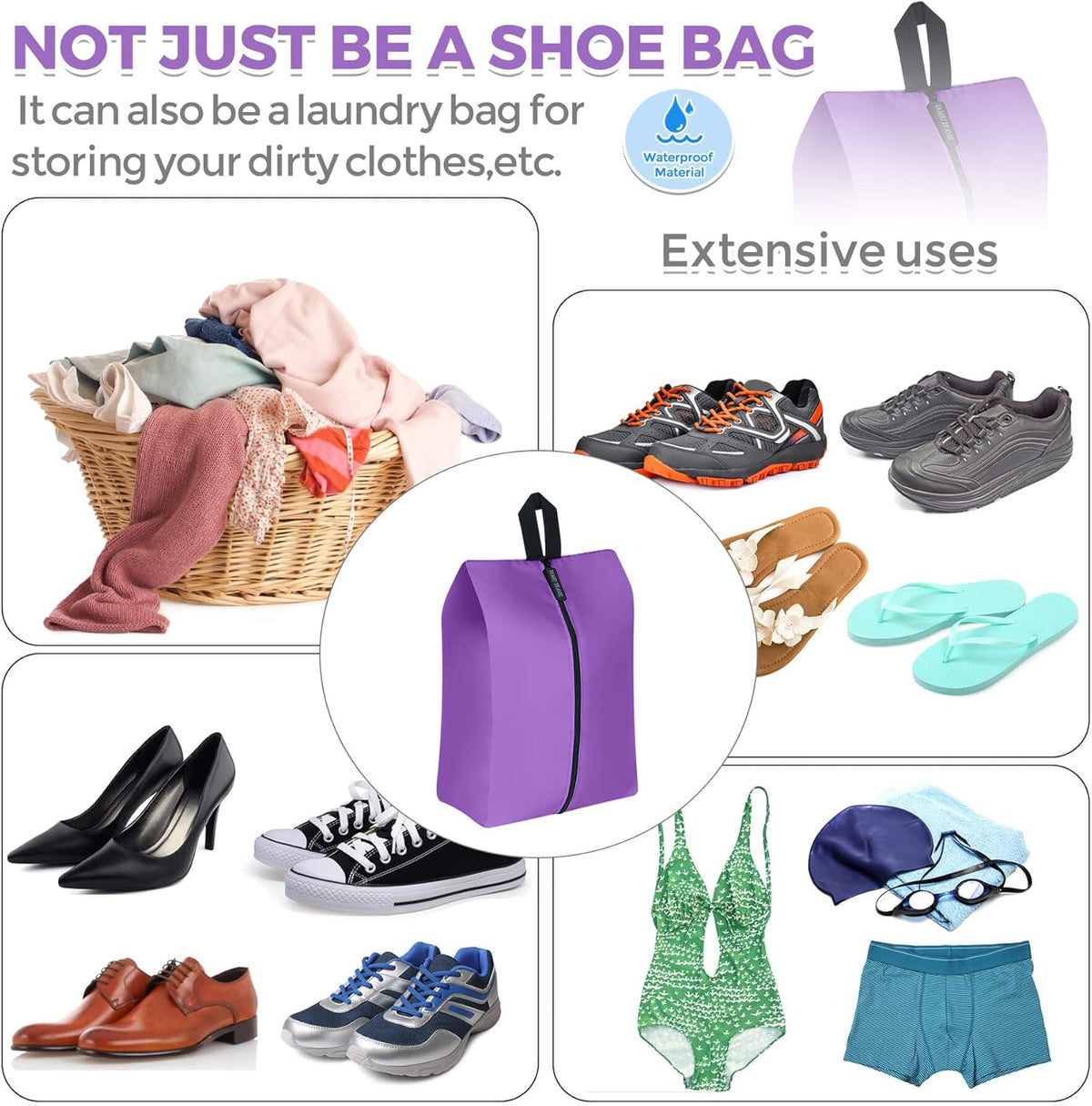 Packing Cubes for Suitcases, 7 Pcs luggage organizer bags with Shoe Bag, 2 Waterproof Travel Toiletry Bags, Travel Cubes for Travel Essentials Travel Accessories