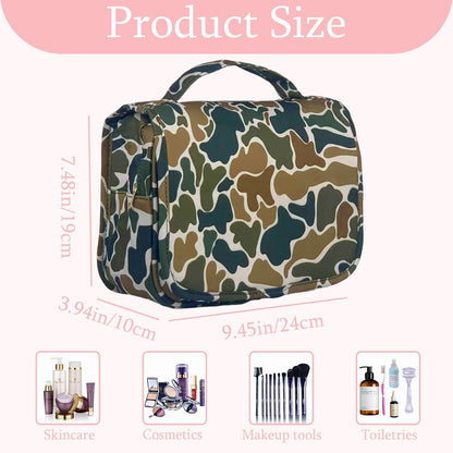 Pink Bows Hanging Travel Toiletry Bag Kit Makeup Bag Cosmetics Organizer for Men Women (Pink Bows)