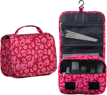 Pink Bows Hanging Travel Toiletry Bag Kit Makeup Bag Cosmetics Organizer for Men Women (Pink Bows)