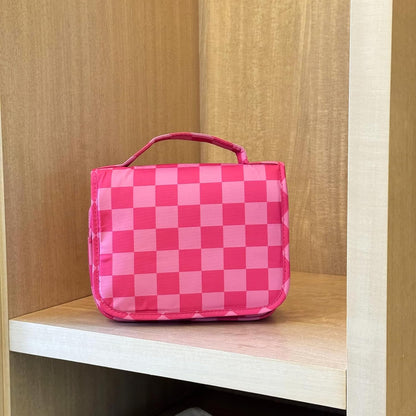 Pink Bows Hanging Travel Toiletry Bag Kit Makeup Bag Cosmetics Organizer for Men Women (Pink Bows)