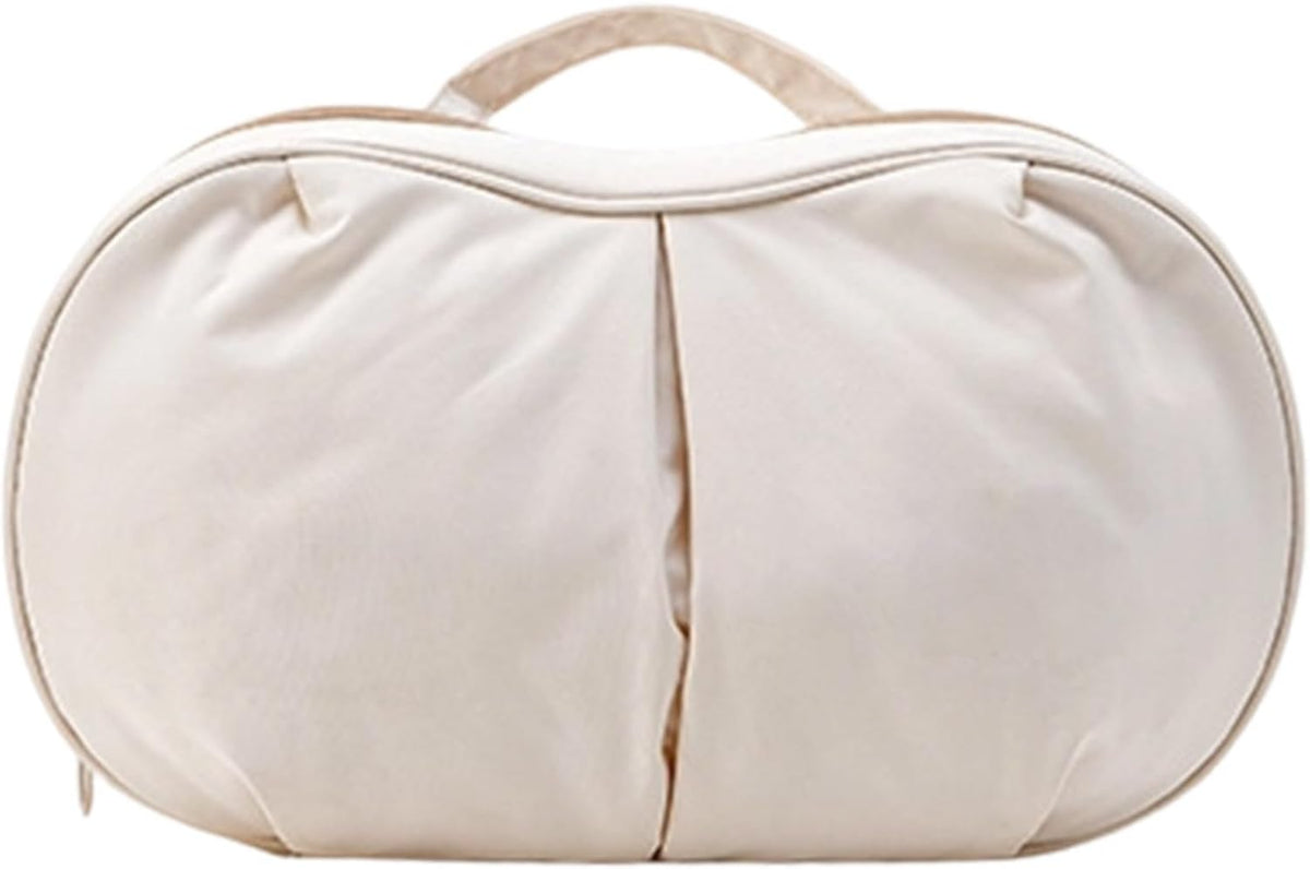 4-in-1 Travel Underwear Organizer Bag, Double Layer Bra Travel Bag, Portable Travel Underwear Packing Cube, Underwears Storage Bag Packing Cubes for Women Clothes Bras and Accessories (White#D)