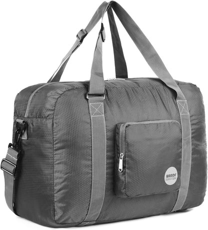 Foldable Personal Item Bag, Carry on Travel Duffle Bag | Frontier Airline Underseat Fit, 18x14x8 inches, Weekend Overnight Trips, Packable