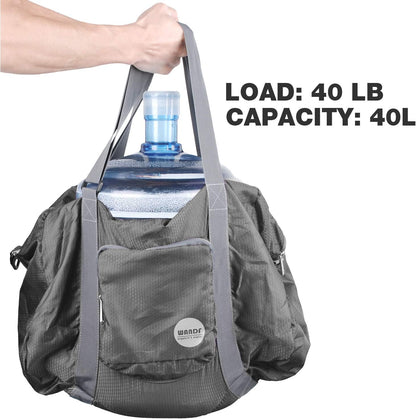 Foldable Personal Item Bag, Carry on Travel Duffle Bag | Frontier Airline Underseat Fit, 18x14x8 inches, Weekend Overnight Trips, Packable
