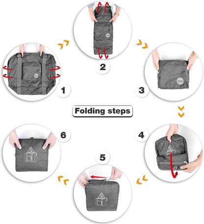 Foldable Personal Item Bag, Carry on Travel Duffle Bag | Frontier Airline Underseat Fit, 18x14x8 inches, Weekend Overnight Trips, Packable