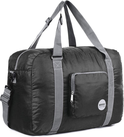 Foldable Personal Item Bag, Carry on Travel Duffle Bag | Frontier Airline Underseat Fit, 18x14x8 inches, Weekend Overnight Trips, Packable