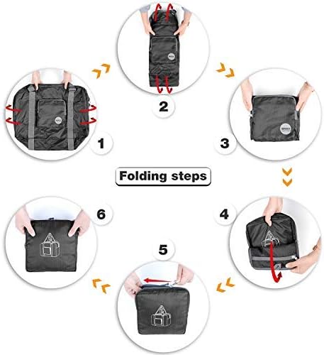 Foldable Personal Item Bag, Carry on Travel Duffle Bag | Frontier Airline Underseat Fit, 18x14x8 inches, Weekend Overnight Trips, Packable