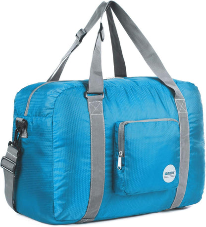 Foldable Personal Item Bag, Carry on Travel Duffle Bag | Frontier Airline Underseat Fit, 18x14x8 inches, Weekend Overnight Trips, Packable