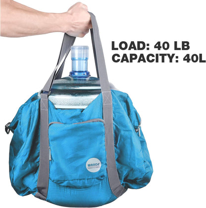 Foldable Personal Item Bag, Carry on Travel Duffle Bag | Frontier Airline Underseat Fit, 18x14x8 inches, Weekend Overnight Trips, Packable