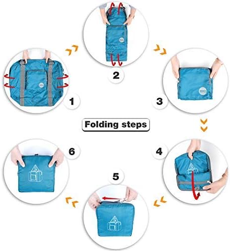 Foldable Personal Item Bag, Carry on Travel Duffle Bag | Frontier Airline Underseat Fit, 18x14x8 inches, Weekend Overnight Trips, Packable